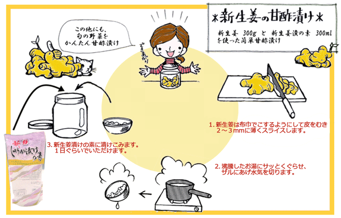 新生姜の甘酢漬け 新生姜の甘酢漬け